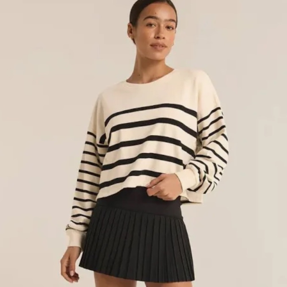 Z Supply Line Up cropped sweatshirt